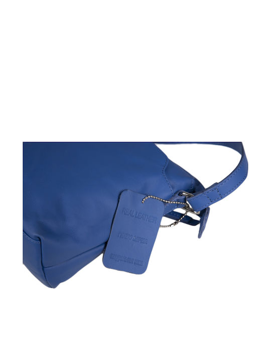Leder Damentasche Umhängetasche Blau