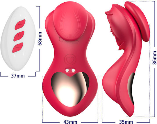 Erospace Vibrator für Paare mit Fernbedienung Rosa