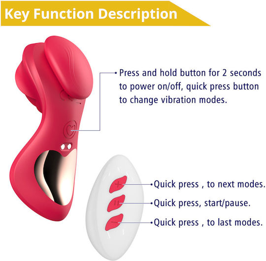 Erospace Vibrator für Paare mit Fernbedienung Rosa