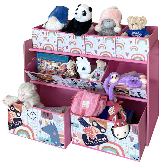 Spielzeug Aufbewahrungssystem aus Stoff Rosa 92x30x60cm 1Stück