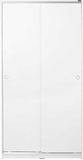 Doppeltür Kleiderschrank Schieben Checkmate White 94x52x182cm