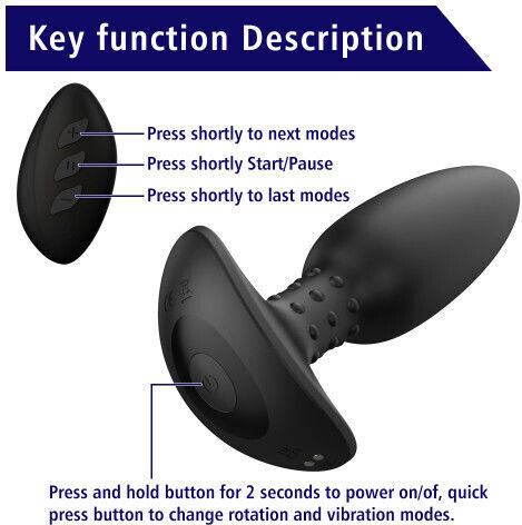 ToyBox Anal Plug with Wireless Functionality and Vibration Black