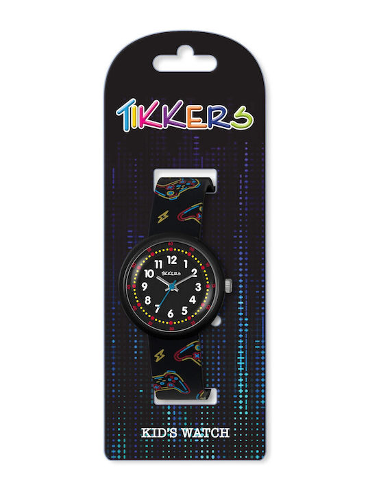 Tikkers Παιδικό Αναλογικό Ρολόι 30mm Μαύρο