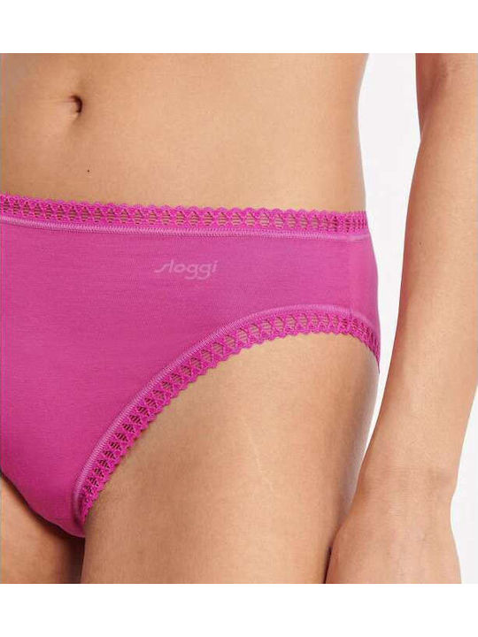 Βαμβακερά Women's Slip 3Pack Fuchsia, Red, Print