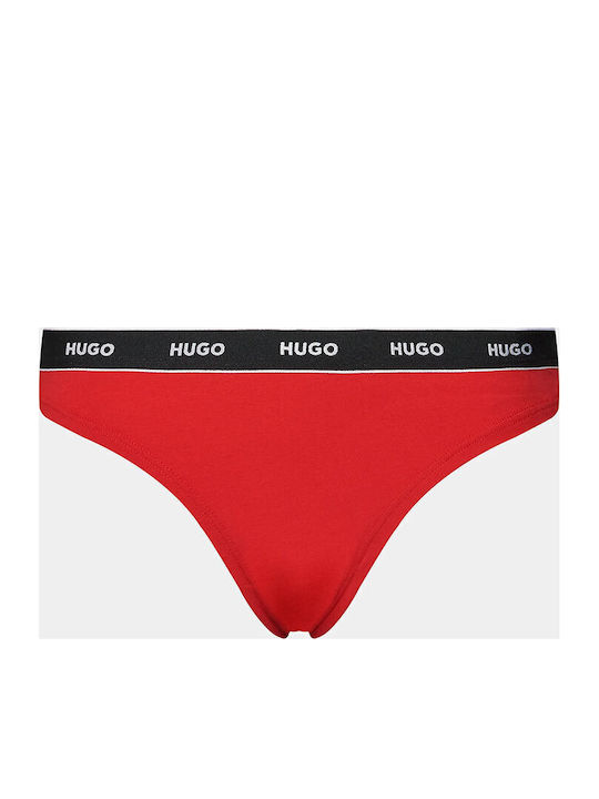 Βαμβακερά Γυναικεία String 3Pack Μαύρο, Λευκό, Κόκκινο
