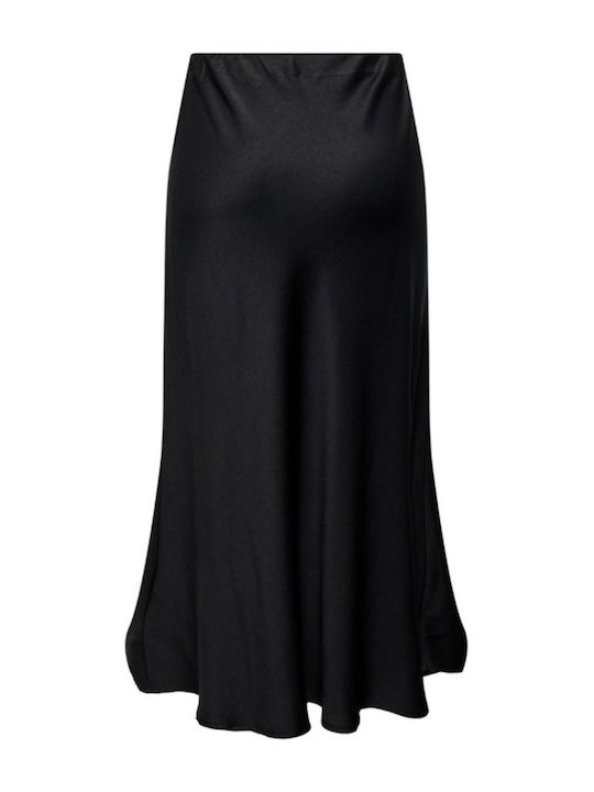 Only Satin Maxi Skirt Black