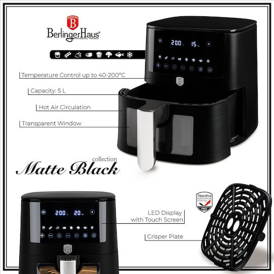 Berlinger Haus Air Fryer 5lt Μαύρο BH-9557