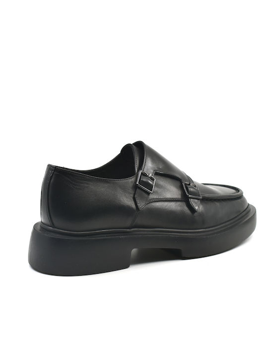 Riviera Exclusive Men's Monk Shoes Black