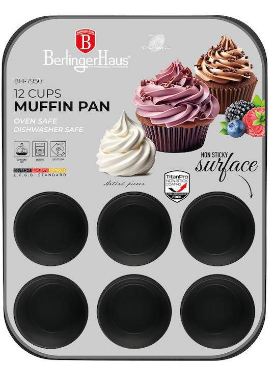 Berlinger Haus Bh7950 Matte Black Muffin Pan