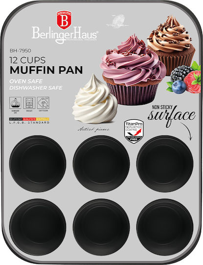 Berlinger Haus Bh7950 Matte Black Muffin Pan