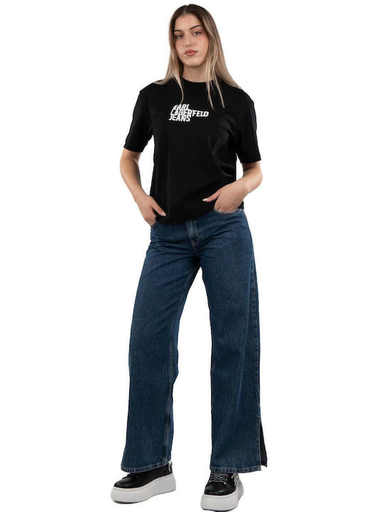 High Waist Women's Jean Trousers in Relaxed Fit Denim