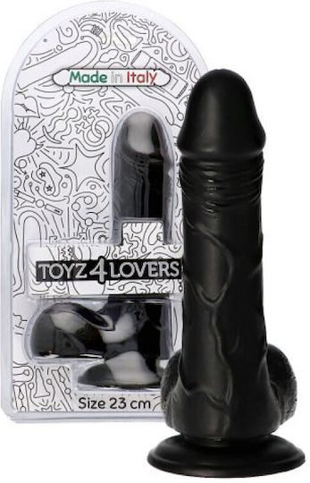Toyz4lovers Реалистично дилдо с Топки и Вендуза Черен 23см