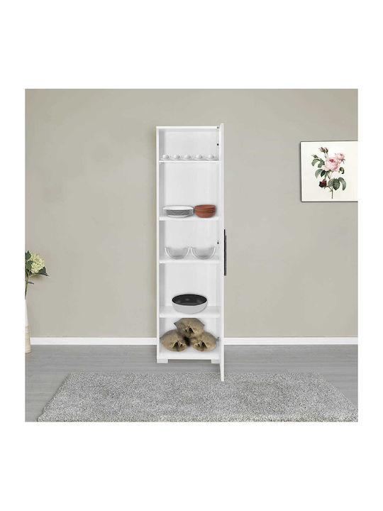Single Door Wardrobe Diamond White 45x32x169cm