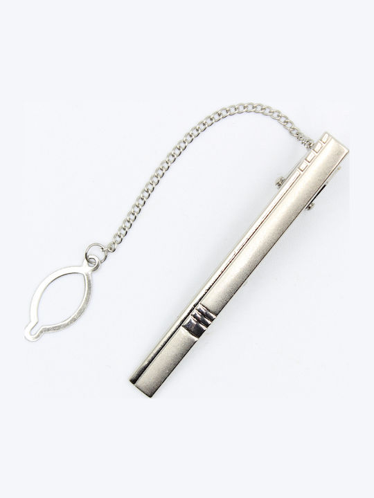 Metallic Tie Clip Silver 6x0.6cm Metallic Tie Clip Silver 6x0.6cm