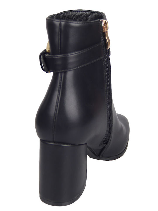 Women's Ankle Boots with Medium Heel Black