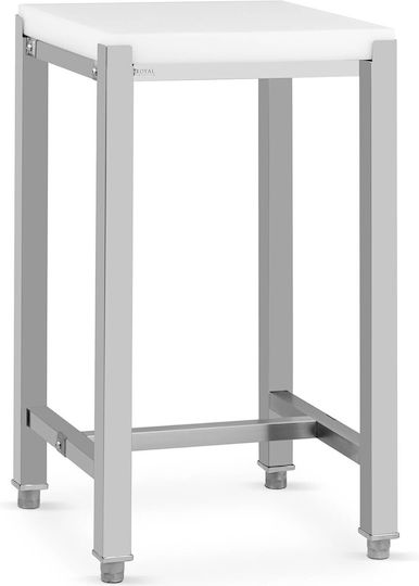 Butcher's Chopping Block Made Polyethylene On A Steel Base 40 X 50 X 86.5 Cm