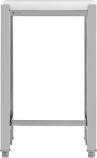 Butcher's Chopping Block Made Polyethylene On A Steel Base 40 X 50 X 86.5 Cm