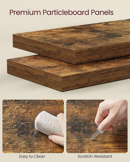 Γωνιακό Ράφι Rustic Brown 20x20x128εκ.