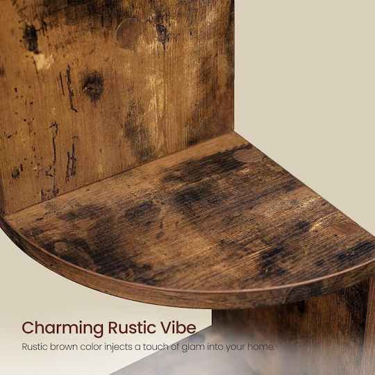 Γωνιακό Ράφι Rustic Brown 20x20x128εκ.