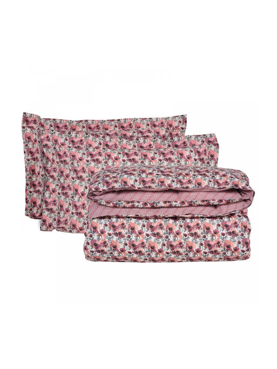 Das Home Duvet Cover Set Queen with 2 Pillowcases 220x240 Casual 5424 Black, Nude