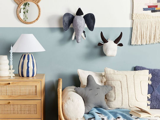 Plush Wall Decoration Gray Elephant Badou