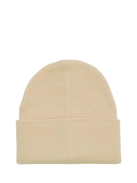 Icon Patch Beanie Masculin Căciulă Tricotat în culoarea Bej
