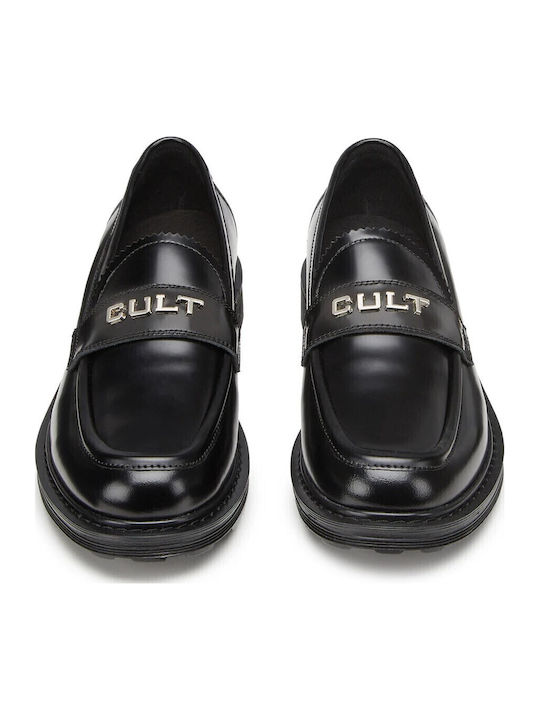 Δερμάτινα Γυναικεία Loafers σε Μαύρο Χρώμα