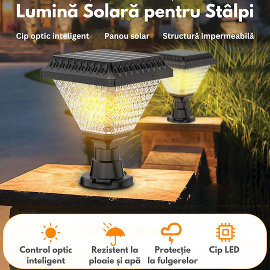 Stâlpi de Lumină Solară pentru Grădină Garduri Led 6 Culori Rgb 3 Moduri de Iluminare Neutru Cald Rece Rezistent la Apă Rezistent la Intemperii Ip65 Panou Fotovoltaic de Înaltă Eficiență Iluminare