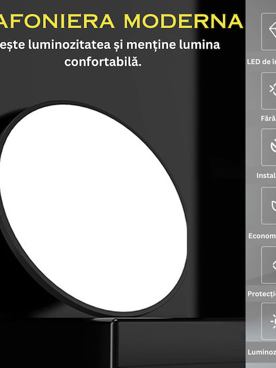 Round LED Panel 38W with Warm White Light 3000K