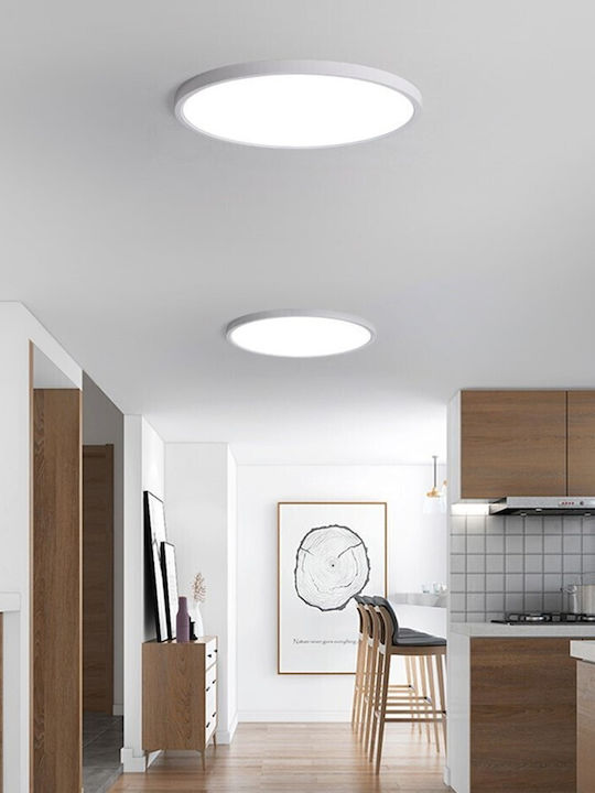 Στρογγυλό LED Panel 38W με Θερμό Λευκό Φως 3000K