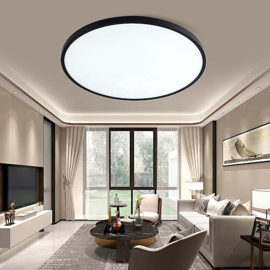 Στρογγυλό LED Panel 38W με Θερμό Λευκό Φως 3000K