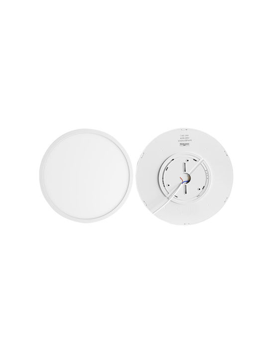 Στρογγυλό LED Panel 38W με Θερμό Λευκό Φως 3000K