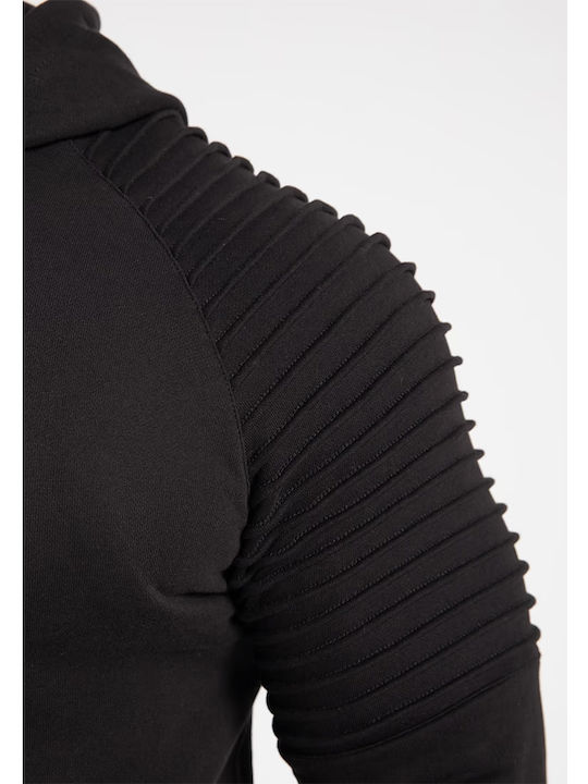 Black Hooded Cardigan