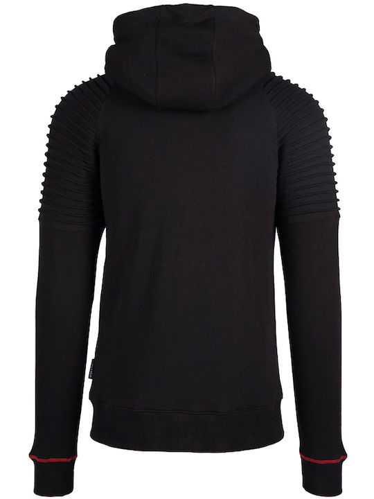 Black Hooded Cardigan