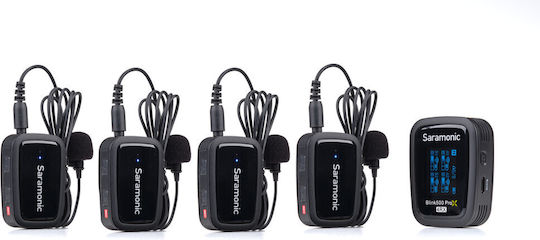 Saramonic Blink 500 ProX B8 Комплект Безжично Δυναμικό Микрофон Πέτου, Clip On в Черен Цвят