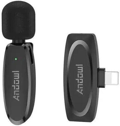 Andowl 010-00-05 Wireless Condenser Microphone Petou Clip On for Mobile