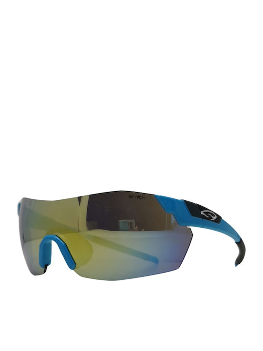 Smith Unisex Sunglasses with Blue Frame and Multicolour Mirror Lens PIVLOCKV2MAX-CYC-9901