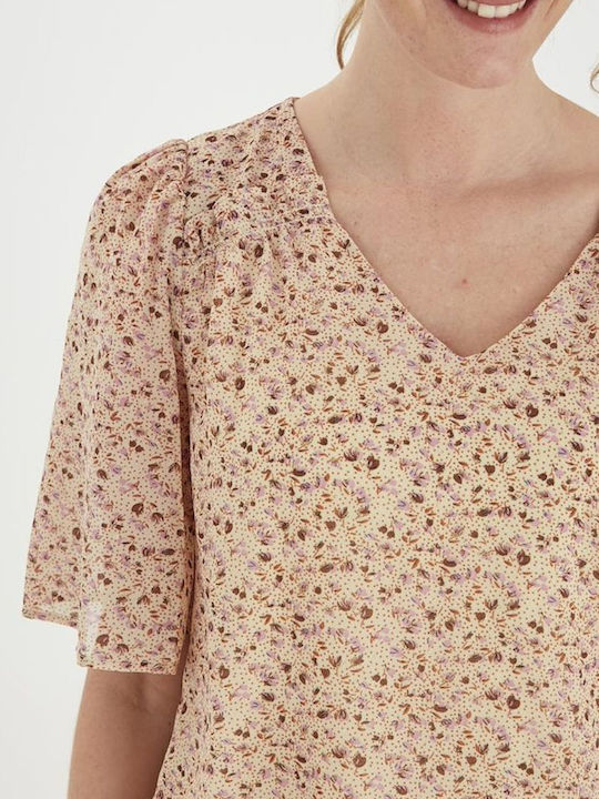 Bluza damă Mâneci Scurte Bej