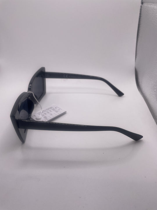 VinSent Women's Sunglasses with Navy Blue Plastic Frame and Blue Lens 2024698158537