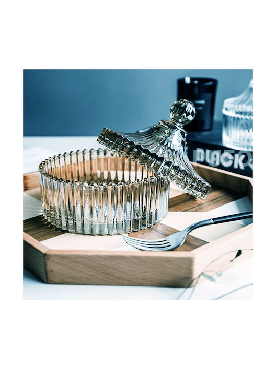 Φοντανιέρα Glas mit Deckel Smoky