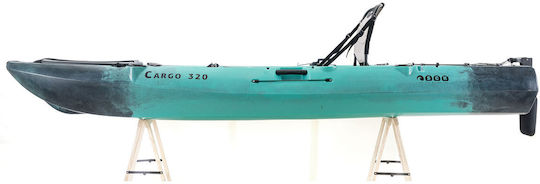 SCK 0204-32082 Plastic Kayak Fishing 1 Person Black Turquoise