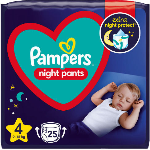 Pampers Πάνες Βρακάκι Night Pants 1+1 No. 4 για 9-15kg 50τμχ