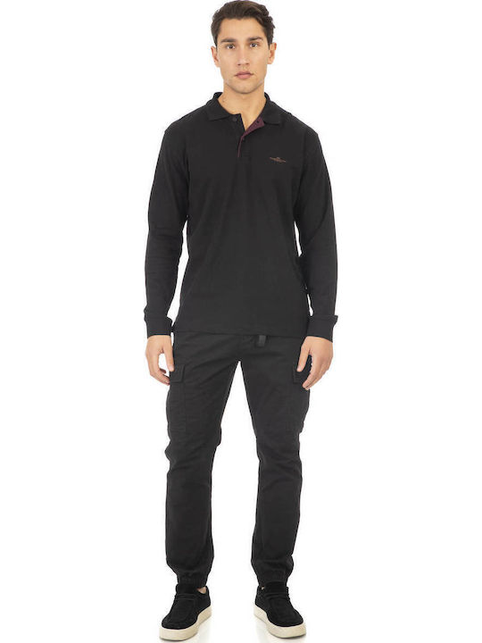 Herrenhose Cargo Reguläre Passform Schwarz