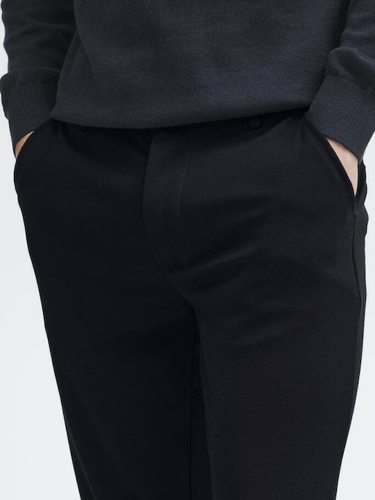 Trousers Chino Elastic in Regular Fit Black