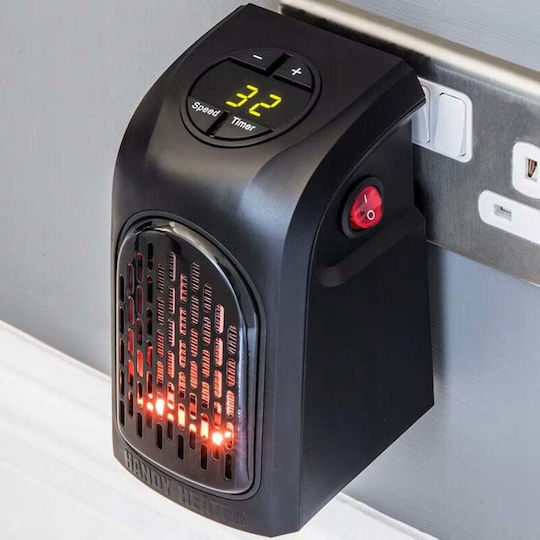 Fan Heater Room Wall Negru 400W