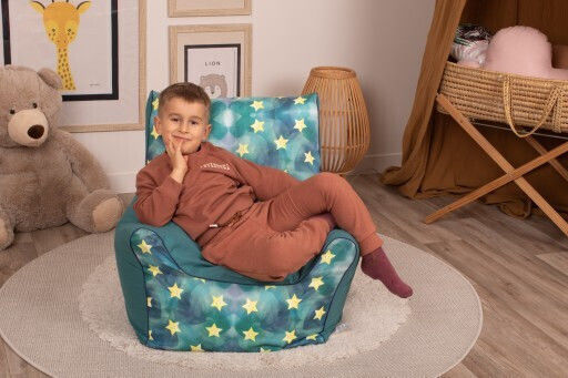 Kids Armchair Stars Green