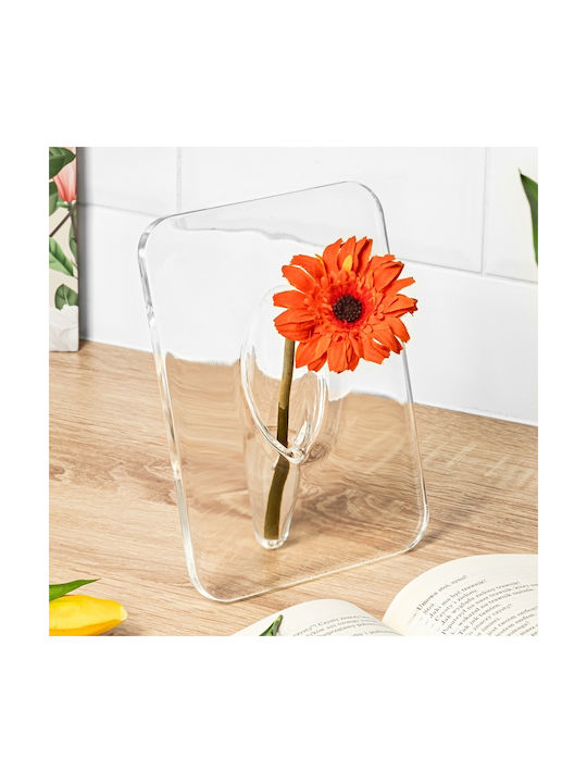 Gadget Master Vază Decorativă Plastic Transparent 15x5x20cm 1buc