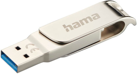 HAMA 128GB USB 3.1 Stick με σύνδεση USB-C Ασημί