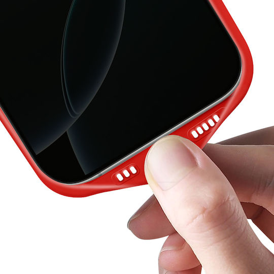 Carcasă Avizar iPhone 16 Pro Max Semi-rigidă Soft-touch Anti-amprentă Roșie