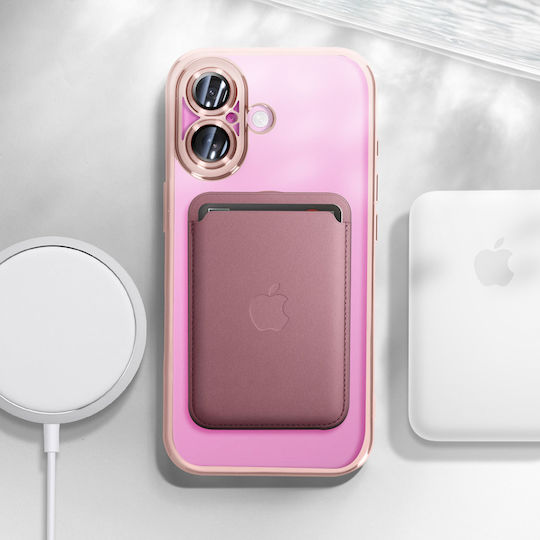 Avizar Case Magsafe Iphone 16 Silicone Contour Chrome Rose Gold